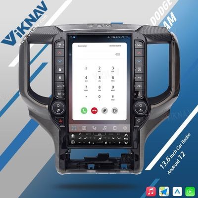 VIKNAV 13.6 Inch Car Radio for Dodge Ram 1500 (2019-2024) Aftermarket Stereo Carplay  Android Head Unit