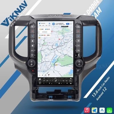 VIKNAV 13.6 Inch Car Radio for Dodge Ram 1500 (2019-2024) Aftermarket Stereo Carplay  Android Head Unit