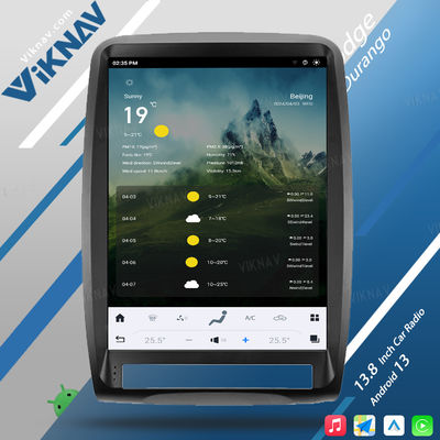 VIKNAV 13.8 inch Car Radio For Dodge Durango 2011-2013 Tape Recorder Android 13 ODM
