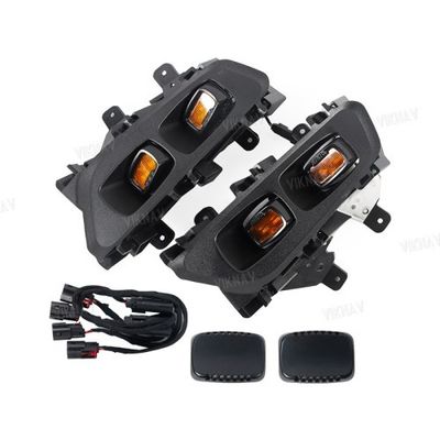 Viknav for Ford F150 Raptor 2021-2023 CE Front Bumper Yellow Led Fog Light Signal Lamps 2P