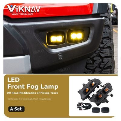 Viknav for Ford F150 Raptor 2021-2023 CE Front Bumper Yellow Led Fog Light Signal Lamps 2P