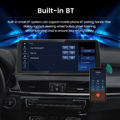 Wireless 12.3 Inch auto android head unit Radio For BMW X1 F48 2018 EVO System Multimedia Player