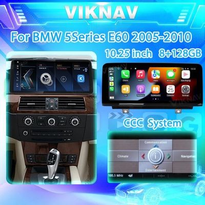 10.25Inch Car Headunit Radio For BMW E60 2005-2010 autoradio 2Din CCC System 128G
