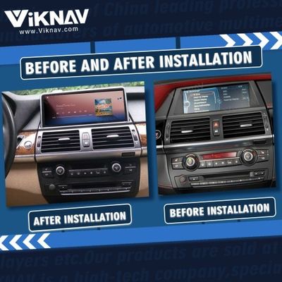 Viknav Car Waterproof Double Din Radio 12.3 Inch GPS System For BMW X5 X6 E70 E71 2011-2013