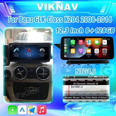 Viknav 12.3 Inch Android 8 Core Car Player Multimedia Radio For Benz GLK Class X204 2008-2016 GPS Navigation(NTG4.5)