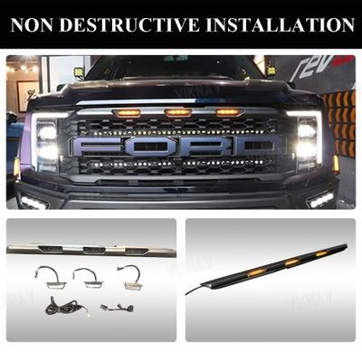 VIiknav for 22-23 Raptor Ford F150 grille lights LED grille decorative lights, daytime running light