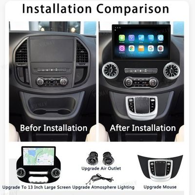 Viknav 13 Inch Android Car Radio For Benz Vito 2015-2021 (128GB Car Radio+Digital Instrument Cluster+Mouse）