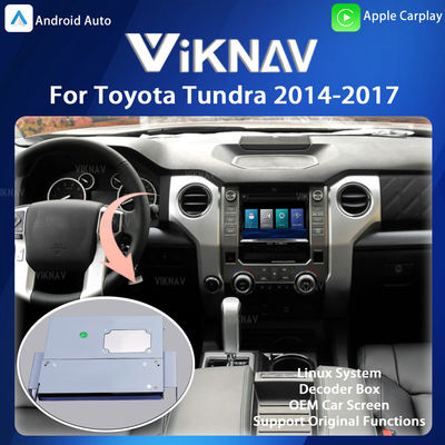 Viknav Linux System Decoder Box Apple Android Wireless Auto CarPlay For Toyota Tundra 2014-2017