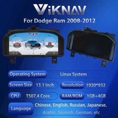 VIKNAV Digital Cluster Car Speed Meter For Dodge Ram 1500 2500 3500 2008-2012