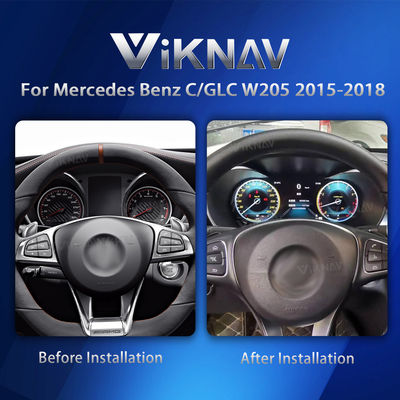 VIKNAV Digital Cluster Car SpeedoMeter For Mercedes Benz C/GLC W205 2015-2018