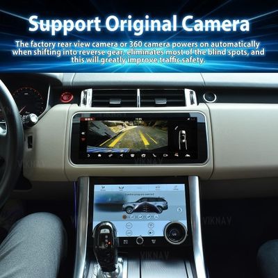 Viknav 12.3 Inch Upgrade Car Radio For Range Rover Sport L494 2013-2017 GPS Navigation Multimedia Player Wireless Carplay Auto Stereo Touch Screen (Brown)