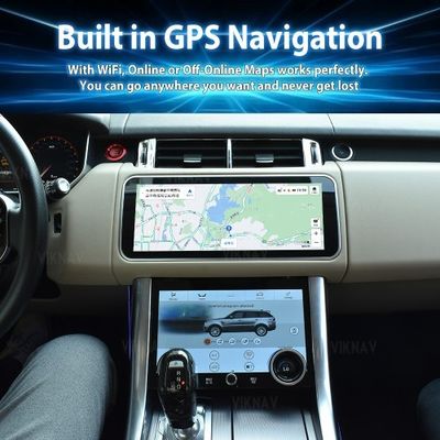 Viknav 12.3 Inch Upgrade Car Radio For Range Rover Sport L494 2013-2017 GPS Navigation Multimedia Player Wireless Carplay Auto Stereo Touch Screen (Ivory)