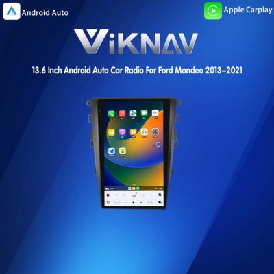 Viknav 13.6 Inch Android Auto Car Radio For Ford Mondeo 2013-2021 Multimedia Player GPS Navigation Head Unit Wireless Carplay