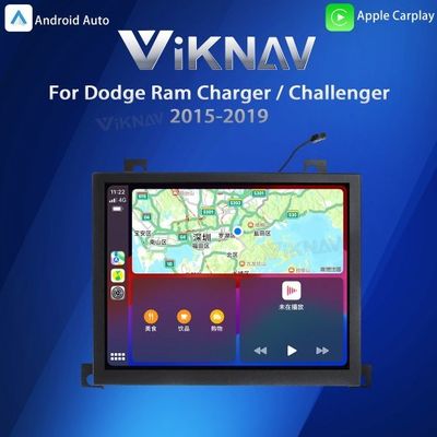 Viknav Car Radio Stereo For Dodge Ram Charger/Challenger 2015-2019 Multimedia Video Player GPS Navigation BT Carplay Head Unit(128GB)