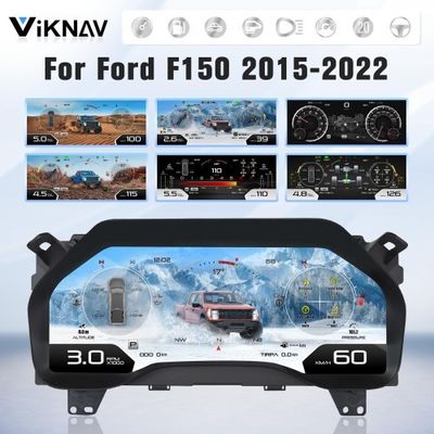 Viknav 13.1inch For Ford F150 2015-2022 LCD Digital Cluster Dashboard Panel Speedometer Screen Virtual Instrument Cluster Virtual Cockpit