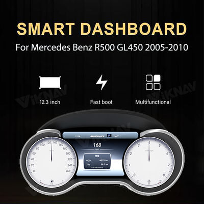 VIKNAV 12.3” Digital Cluster Speedometer For Mercedes Benz R500 GL450 2005-2010
