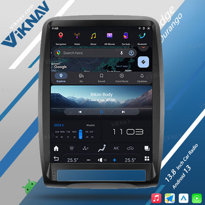VIKNAV 13.8 inch Car Radio For Dodge Durango 2011-2013 Tape Recorder Android 13 ODM
