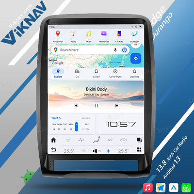 VIKNAV 13.8 inch Car Radio For Dodge Durango 2011-2013 Tape Recorder Android 13 ODM