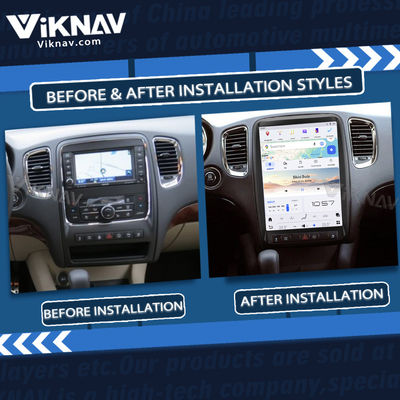VIKNAV 13.8 inch Car Radio For Dodge Durango 2011-2013 Tape Recorder Android 13 ODM