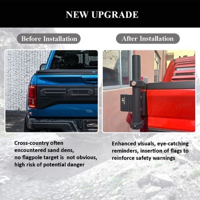 Viknav for Ford F150 2017-2020 2022 Pickup Truck Bed Flag Pole Holder Rack Aluminium Alloy