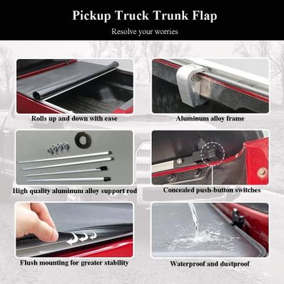 Viknav for Ford F150 24oz Heavy Duty Truck Bed Replacement Tonneau Cover LED DRL