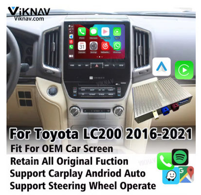 Linux Car Steering Wheel Control Interface Toyota LC200 2016-2021 Double Din