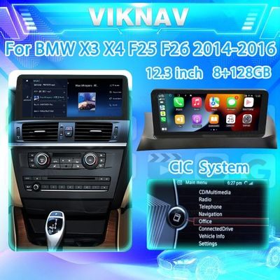 Viknav 12.3 inch Car Radio For BMW X3 X4 F25 F26 2011 2012 2013 CIC System Wireless Multimedia Player GPS Navigation And