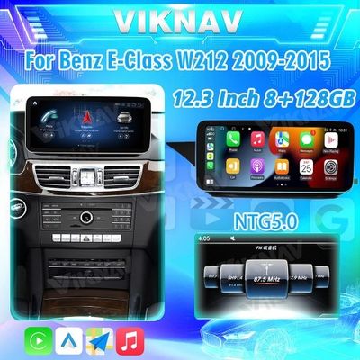 Viknav 12.3 Inch Android Car radio With Screen For Mercedes Benz E Class W212 2009-2015 GPS 2Din Player(NTG5.0)