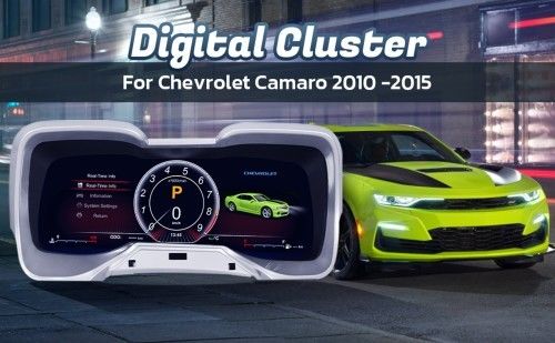 VIKNAV for Camaro (2012 2013 2014 2015) 12.3 inch Digital Dash Instrument Cluster Replacement Linux LCD Cluster