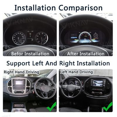 Viknav 13 Inch Android Car Radio For Benz Vito 2015-2021 (128GB Car Radio+Digital Instrument Cluster+Mouse）
