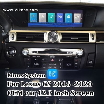 Viknav Linux System For Lexus GS 2016 -2020 Wireless Apple CarPlay Android Auto only support original car 12.3 inch Scre