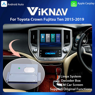 Viknav Linux System OEM Car For Toyota Crown Fujitsu Ten 2014-2019 Upgrade Decoder Box MuItimedia Wireless CarPlay