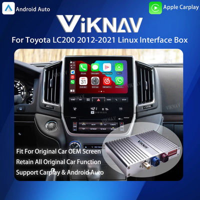 Viknav Linux System For Toyota LC200 2012-2021 Wireless Apple CarPlay Android Auto Only Support Original Car OEM Screen