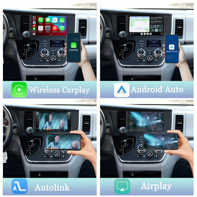 Viknav Linux System Decoder Box Apple Android Wireless Auto CarPlay For Toyota Sienna 2015-2017