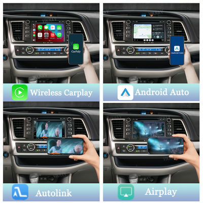 Viknav Linux System Decoder Box Apple Android Wireless Auto CarPlay For Toyota Highlander 2015-2018
