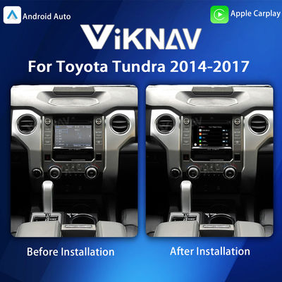 Viknav Linux System Decoder Box Apple Android Wireless Auto CarPlay For Toyota Tundra 2014-2017