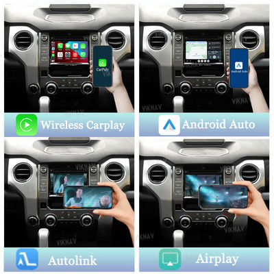 Viknav Linux System Decoder Box Apple Android Wireless Auto CarPlay For Toyota Tundra 2014-2017