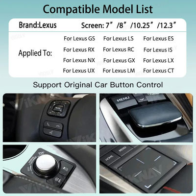 Viknav Linux System For Lexus LS 2005-2022 Wireless Apple CarPlay Android Auto Only Support Original Car OEM Screen