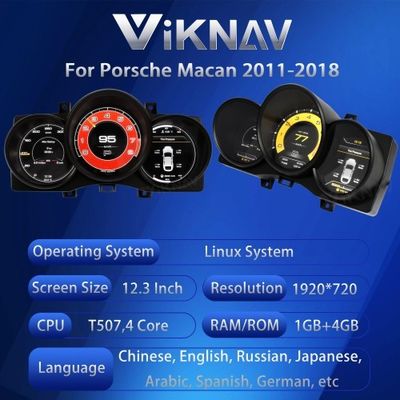 VIKNAV Digital Cluster Car Speedometer For Porsche Macan 2011-2018