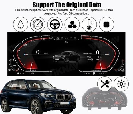 Viknav 12.3" Digital Instrument Cluster for BMW X6 E71 2007-2013