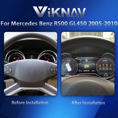 VIKNAV 12.3” Digital Cluster Speedometer For Mercedes Benz R500 GL450 2005-2010