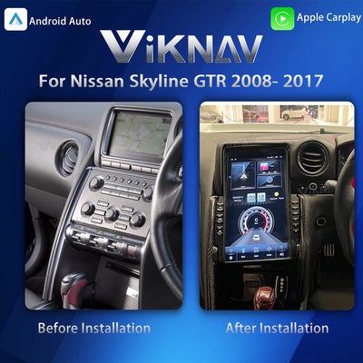 VIKNAV 13.6" Car Radio For Nissan Skyline GTR 2008- 2017 Wirless Carplay GPS Navigation Player