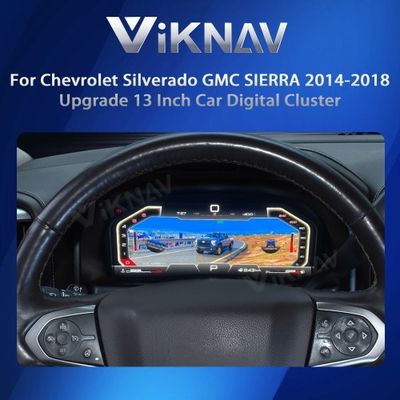 Viknav 13 Inch Car Digital Cluster For Chevrolet Silverado GMC SIERRA 2014-2018 LCD Car Digital Speedometer Dashboard Panel Instrument Panel Virtual Cockpit