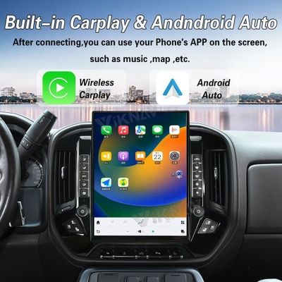 VIKNAV 15.6'' Car Radio For Chevrolet Silverado / GMC SIERRA 2014-2018 （Black）