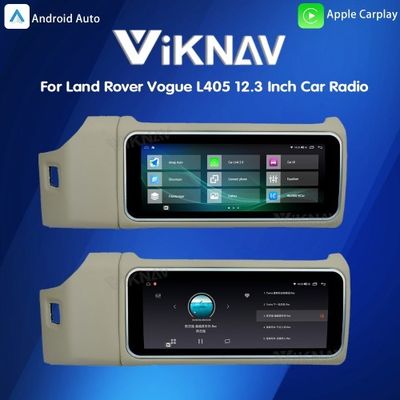 Viknav 12.3 Inch Touch Screen Car Radio For Land Rover Range Rover Vogue L405 2013-2017 Multimedia Player GPS Navigation Head Unit (Beige)