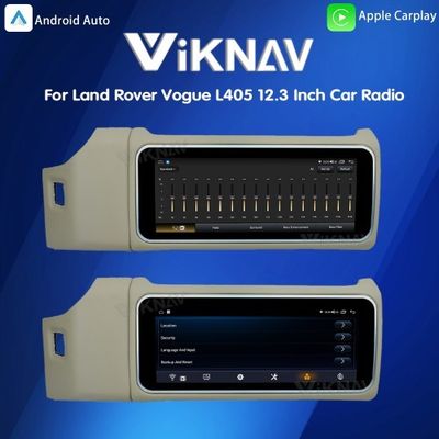 Viknav 12.3 Inch Touch Screen Car Radio For Land Rover Range Rover Vogue L405 2013-2017 Multimedia Player GPS Navigation Head Unit (Beige)