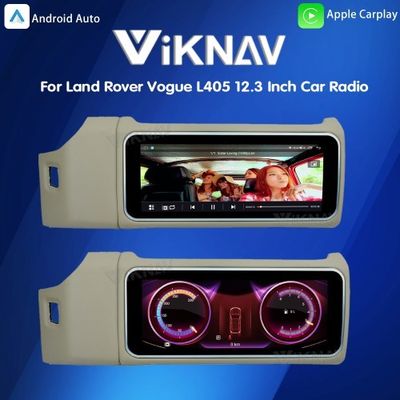 Viknav 12.3 Inch Touch Screen Car Radio For Land Rover Range Rover Vogue L405 2013-2017 Multimedia Player GPS Navigation Head Unit (Beige)
