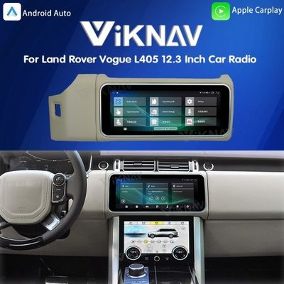 Viknav 12.3 Inch Touch Screen Car Radio For Land Rover Range Rover Vogue L405 2013-2017 Multimedia Player GPS Navigation Head Unit (Beige)