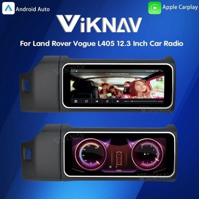 Viknav 12.3 Inch Touch Screen Car Radio For Land Rover Range Rover Vogue L405 2013-2017 Multimedia Player GPS Navigation Head Unit (Black)