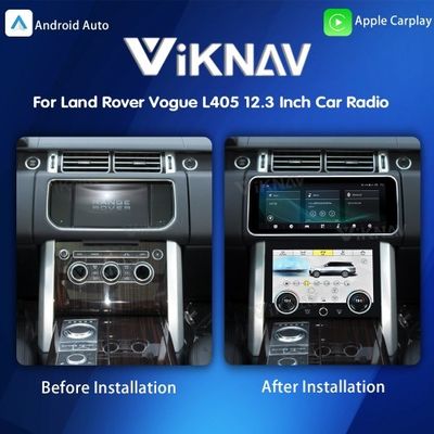 Viknav 12.3 Inch Touch Screen Car Radio For Land Rover Range Rover Vogue L405 2013-2017 Multimedia Player GPS Navigation Head Unit (Black)